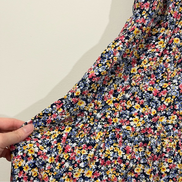 Old Navy Tiered Ditsy Floral Tiered Maxi Midi Skirt Cottagecore Boho Tall M - Picture 8 of 13